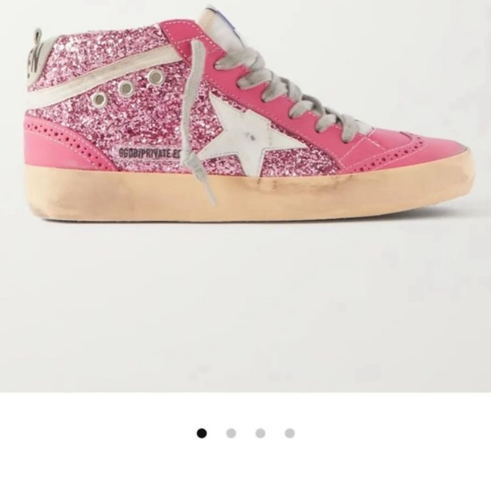 Golden Goose Kids Pink Glitter Sneakers